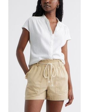 Caslon Linen Blend Shirt - Natural
