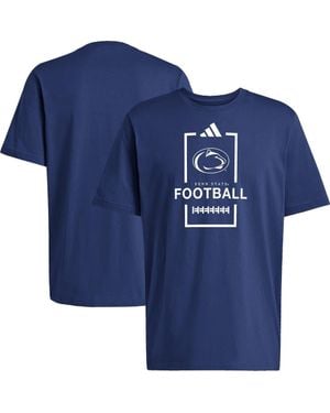 adidas Penn State Nittany Lions Football Cotton T-Shirt - Blue
