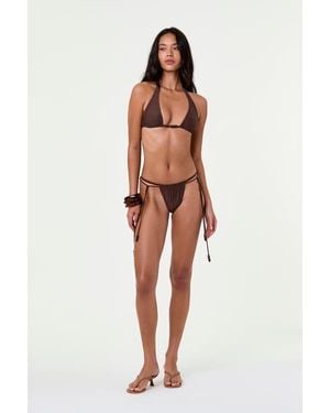 Nicholas Shelli Bikini Top With Beads - Brown