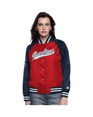 Starter Cleveland Guardians Home Run Full-Snap Varsity Jacket - Red
