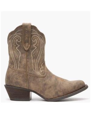 Durango Distressed Shortie Western Boot - Brown