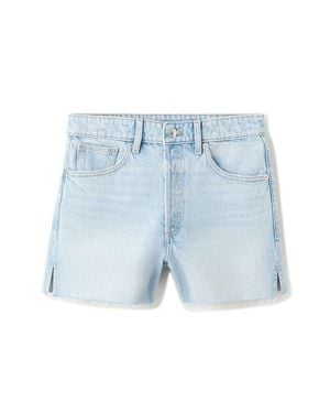 Mango Cutoff Denim Shorts - Blue