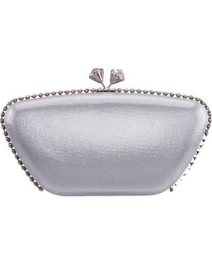 Nina Goddess Frame Clutch - Metallic