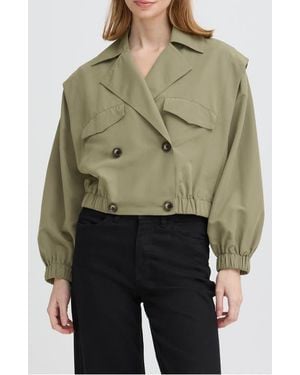 Ichi Blouson Trench Jacket - Natural