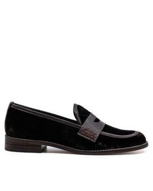 Andrea Gomez Camila Velvet Loafer - Black