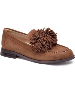 Johnston & Murphy Gillian Pom Pom Loafer - Brown