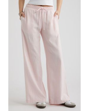 BP. Linen Blend Beach Pants - Pink
