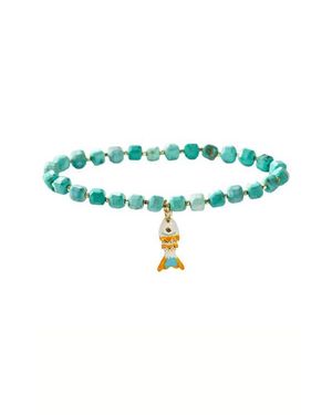 Marlyn Schiff Finn Fish Stretch Bracelet - Blue