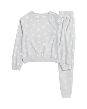 Honeydew Intimates Kids' Snuggle Up Print Lounge Sweatshirt & Sweatpants Set - Gray