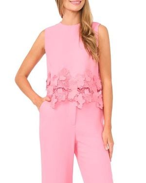 Ted Baker Issa Lace Trim Shell Top - Pink