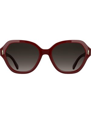 Longchamp Roseau 56Mm Gradient Modified Rectangular Sunglasses - Brown