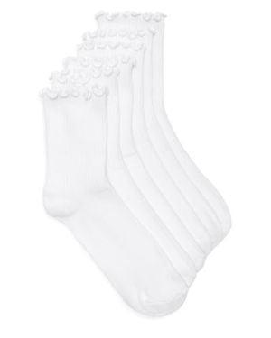BP. 3-Pack Lettuce Edge Crew Socks - White