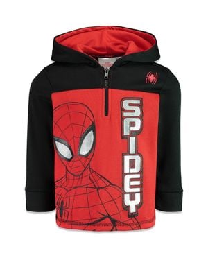 Marvel Spider- Fleece Quarter-Zip Hoodie - Red