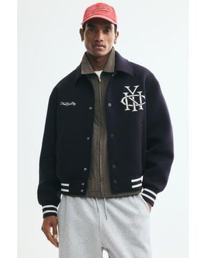 H&M Scuba Knit Baseball Jacket - Black