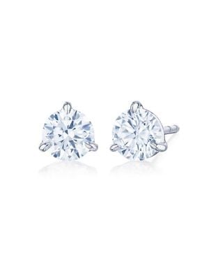 Kwiat Round Diamond Stud Earrings - Blue
