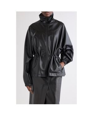 Givenchy Gathered Leather Jacket - Black