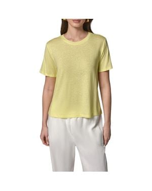 Donna Karan Linen Blend T-Shirt - Yellow
