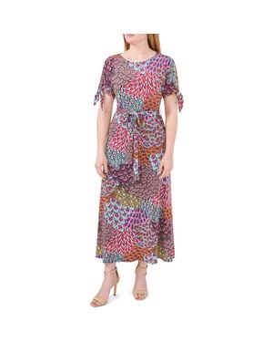 Chaus Split Sleeve Midi Dress - Purple