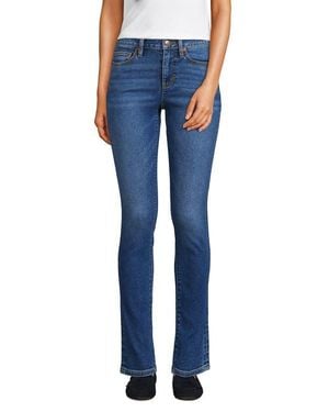 Lands' End Recover Denim Mid Rise Slim Leg Jeans - Blue