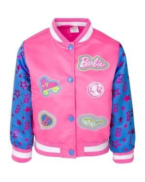 Barbie Varsity Bomber Jacket - Pink