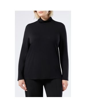 Marina Rinaldi Tirreno Turtleneck Jersey Top - Black