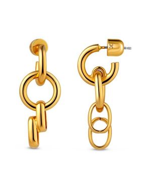 Christina Capo Italian Chain Drop Earrings - Metallic