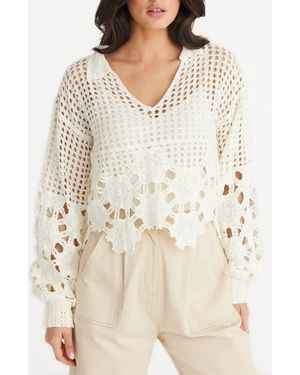 Talisman the Label Pixie Open Stitch Top - Natural