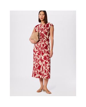 Whistles Blurred Floral Crepe Dress