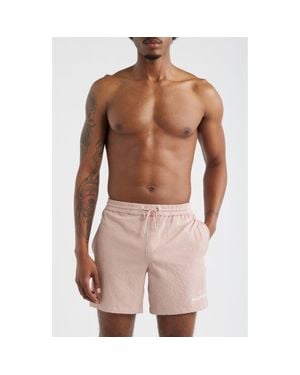 AllSaints Emblem Swim Trunks - Pink