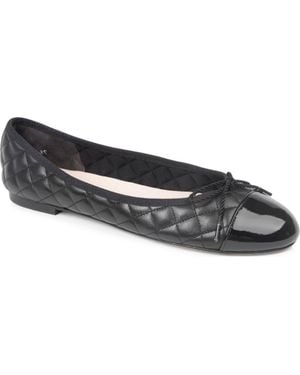Paul Mayer Best Cap Toe Ballet Flat - Black