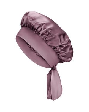 BLISSY Bow Mulberry Silk Bonnet - Purple