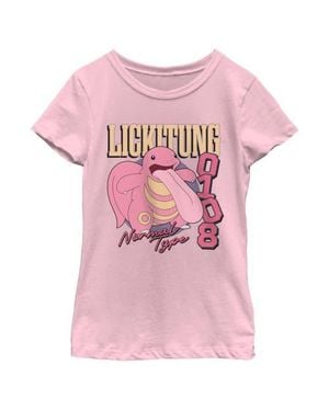Pokemon Girl's Lickitung Normal Type Graphic T-Shirt - Pink