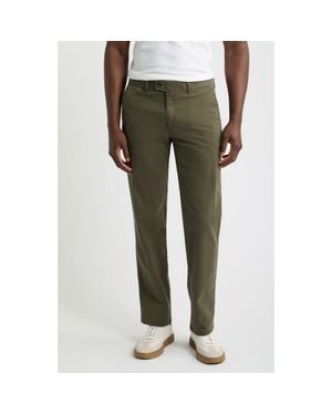 Brax Evans Flat Front Straight Leg Chinos - Green
