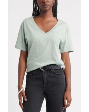 Treasure & Bond Core Cotton V-Neck T-Shirt - Green