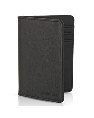 Members Only Passport Holder, Bifold Wallet With Secure Card Slots - Black