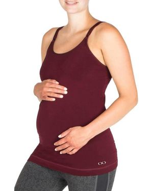 Modern Eternity Maternity Seamless Maternity/Nursing Yoga Tank - Red
