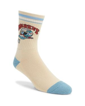 Market Helmet Crew Socks - Blue