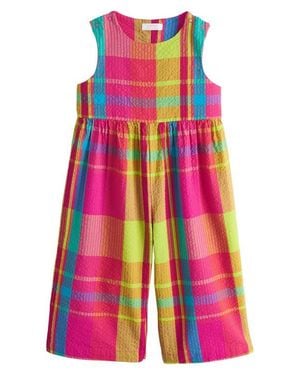 Next Kids' Check Jumpsuit - White