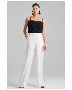 Natori Cotton Silk Twill Trouser - White