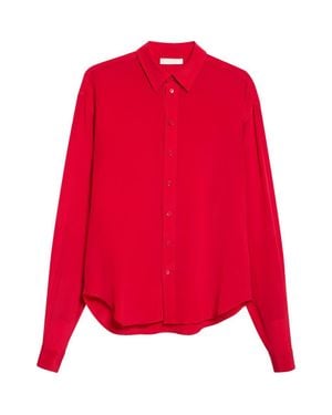 Ulla Johnson Effie Silk Button-Up Shirt - Red