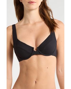 Becca Modern Edge Underwire Bikini Top - Black