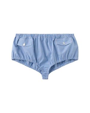 Mango Starring Hailey Bieber Gigi Check Print Shorts - Blue