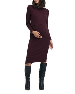 Ripe Maternity Ruby Rib Dress - Black