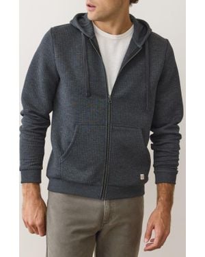 Marine Layer Corbet Quilted Zip-Up Hoodie - Blue