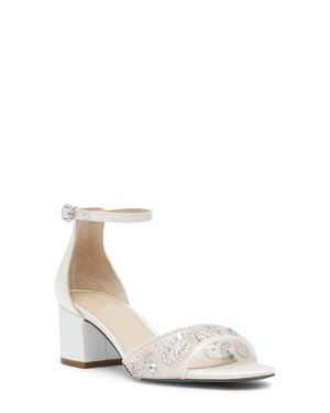 Betsey Johnson Eliat Ankle Strap Sandal - White