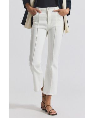 10 Crosby Derek Lam Perce Pintuck Pleat Comfort Stretch Crop Jeans - Multicolor
