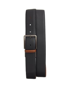 ZEGNA Reversible Signifier Deerskin Belt - Gray