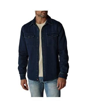 The Normal Brand Big Jake Cotton Blend Button-Up Shirt Jacket - Blue