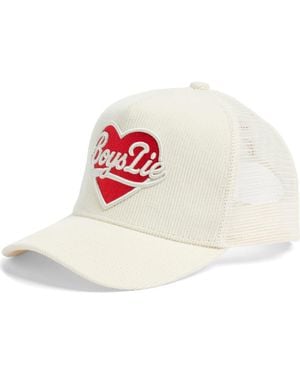 Boys Lie Signature Corduroy Trucker Hat - Red