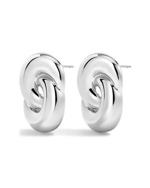 Luv Aj The Solstice Knot Stud Earrings - Metallic